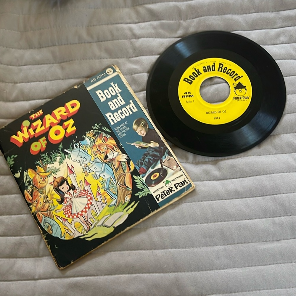 💿🎶🌪️👠Vintage 1960/70’s The Wizard Of Oz Book And Record - Read Along
